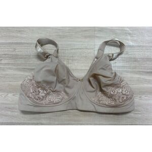 Olga 30563 Signature Support Underwire Lace Trim Bra Tan Beige 40DD